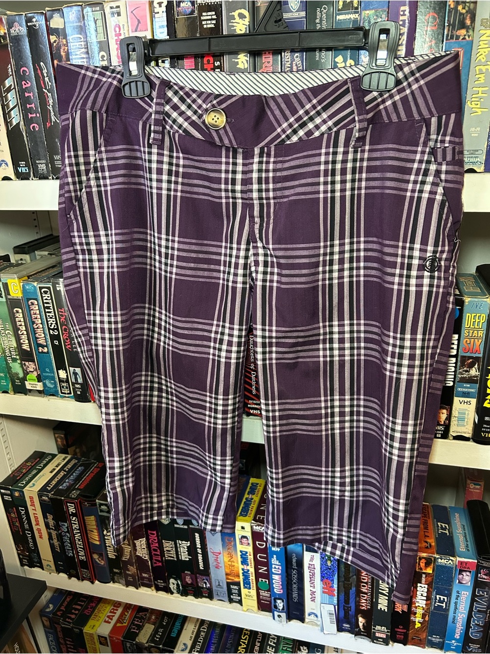 Element Purple Plaid Bermuda Shorts